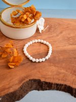 Bracelet Pierre de lune Perles rondes 8 mm Poignet large