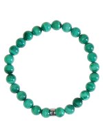 Bracelet Malachite Perles rondes 8 mm Poignet large
