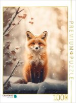 CALVENDO Puzzle Winterfuchs | 1000 Teile Lege-Größe 64x48cm Foto-Puzzle für glückliche Stunden