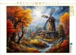 CALVENDO Puzzle Windmühle im Herbst | 1000 Teile Lege-Größe 64x48cm Foto-Puzzle für glückliche Stunden