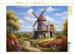 CALVENDO Puzzle Spätsommerliche Landschaft mit Windmühle | 2000 Teile Lege-Größe 90x67cm Foto-Puzzle für glückliche Stunden
