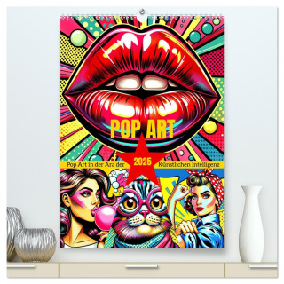 Pop Art - In der Ära der Künstlichen Intelligenz (hochwertiger Premium Wandkalender 2025 DIN A2 hoch), Kunstdruck in Hochglanz