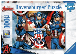 Ravensburger Kinderpuzzle 12001073 - Der erste Avenger - 100 Teile XXL Marvel Puzzle fďż˝r Kinder ab 6 Jahren