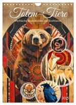 Totem-Tiere - Mythische Illustrationen von Krafttieren (Wandkalender 2025 DIN A4 hoch), CALVENDO Monatskalender