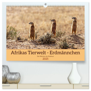 Afrikas Tierwelt - Erdmännchen (hochwertiger Premium Wandkalender 2025 DIN A2 quer), Kunstdruck in Hochglanz