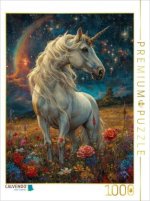 CALVENDO Puzzle Einhornzauber unter Sternenhimmel | 1000 Teile Lege-Größe 64x48cm Foto-Puzzle für glückliche Stunden