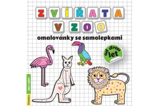 Zvířata v ZOO omalovánky se samolepkami