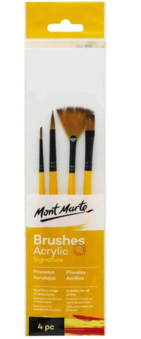 Mont Marte Sada ďż˝tďż˝tcďż˝ na akryl 0010 PP obal, 4 ks