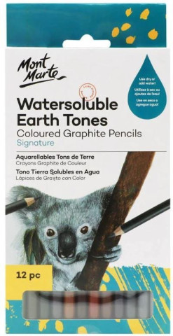 Mont Marte Sada akvarelovďż˝ch barevnďż˝ch grafitovďż˝ch tuďż˝ek 0117,12 ks