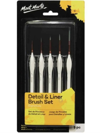 Mont Marte Sada ďż˝tďż˝tcďż˝ Detail & Liner 0034 blistr, 5 ks