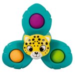 Ravensburger 4868 play+ Pop-it Spinner: Leopard, Saugnapf-Spielzeug, Silikon-Spielzeug, Baby-Spielzeug ab 6 Monate