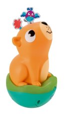 Ravensburger 4874 play+ Musikalischer Stehauf-Kreisel: Capybara, Roly-Poly, Steh-auf-Männchen, Licht- und Sound-Spielzeug, elektronisches Spielzeug fü