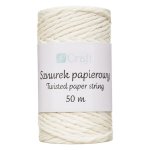 Sznurek papierowy skręcany ecru 50 m