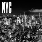 New York City Black & White 2025 12 X 24 Inch Monthly Square Wall Calendar Plastic-Free