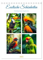 Exotische Schönheiten - prächtig bunte Vögel (Tischkalender 2025 DIN A5 hoch), CALVENDO Monatskalender
