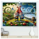 Jahreszeiten im Zwergenreich: Ein Gartenabenteuer (hochwertiger Premium Wandkalender 2025 DIN A2 quer), Kunstdruck in Hochglanz