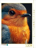 CALVENDO Puzzle Rotkehlchen | 1000 Teile Lege-Größe 64x48cm Foto-Puzzle für glückliche Stunden