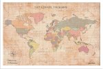 CARTE LIEGE - MONDE S OLD SCHOOL 30CM X 20CM X 1.5CM