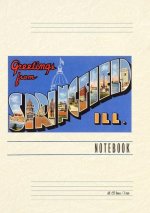 Vintage Lined Notebook Greetings from Springfield, Illinois