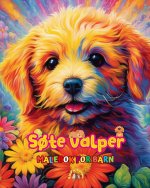 S?te valper - Malebok for barn - Kreative og morsomme scener med glade hunder