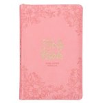 KJV Bible Deluxe Gift Faux Leather, Pink Floral W/zipper