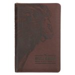 KJV Bible Deluxe Gift Faux Leather, Brown Lion w/zipper
