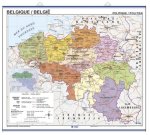 carte murale belgique, physique / politique