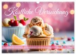 Köstliche Versuchung - Der zuckersüße Eiscreme Geburtstagskalender mit erfrischenden KI Eisgenüssen (Wandkalender 2025 DIN A3 quer), CALVENDO Monatska