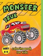 Monster Truck Coloring Book for Kids Ages 4-6