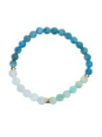 Bracelet Chakra de la Gorge Perles rondes 6 mm