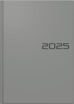 Brunnen 1079561635 Buchkalender Modell 795 (2025)| 1 Seite = 1 Tag| A5| 352 Seiten| Balacron-Einband| grau