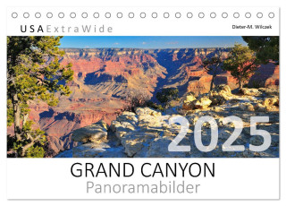 GRAND CANYON Panoramabilder (Tischkalender 2025 DIN A5 quer), CALVENDO Monatskalender