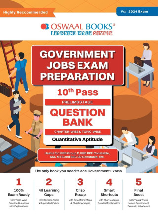 Oswaal Government Exams Question Bank 10th Pass | Quantitative Aptitude | for 2024 Exam