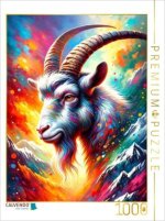 CALVENDO Puzzle Steinbock - Ein Motiv aus dem Kalender Sternzeichen - Ein Jahr unter den Sternen mit von KI gemalten Tierkreiszeichen | 1000 Teile Leg