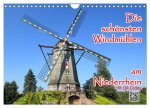 Die schönsten Windmühlen am Niederrhein (Wandkalender 2025 DIN A4 quer), CALVENDO Monatskalender