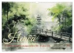 Heiwa - Friedliche Aquarelle im japanischen Stil (Wandkalender 2025 DIN A3 quer), CALVENDO Monatskalender