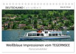 Weißblaue Impressionen vom Tegernsee (Tischkalender 2025 DIN A5 quer), CALVENDO Monatskalender