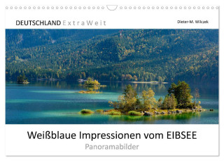Weißblaue Impressionen vom Eibsee (Wandkalender 2025 DIN A3 quer), CALVENDO Monatskalender