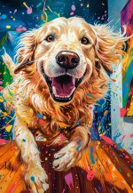 Puzzle 1000 el. Golden Retriver euforia