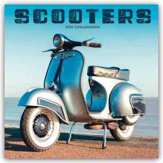 Scooters Square Wall Calendar 2025