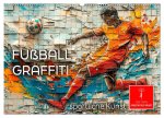 Fußball Graffiti - sportliche Kunst (Wandkalender 2025 DIN A2 quer), CALVENDO Monatskalender