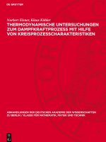 Thermodynamische Untersuchungen zum Dampfkraftprozess mit Hilfe von Kreisprozesscharakteristiken