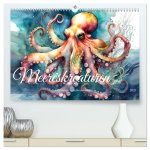 Meereskreaturen - Lebendige Unterwasserwelt (hochwertiger Premium Wandkalender 2025 DIN A2 quer), Kunstdruck in Hochglanz