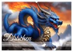 Drachen - Furchterregende und imposante Fabelwesen (Wandkalender 2025 DIN A2 quer), CALVENDO Monatskalender