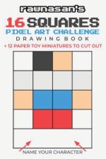 16 Squares Pixel Art Challenge Drawing Book