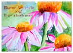 Blumen-Aquarelle (Wandkalender 2025 DIN A3 quer), CALVENDO Monatskalender
