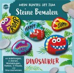 Mein buntes Set zum Steine Bemalen. Dinosaurier