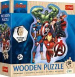 Puzzle 50el.  Drewniane Konturowe. Przygody Avengers
