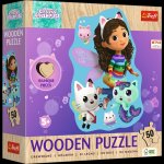 Puzzle 50el.  Drewniane Konturowe. Wesoła Gabby