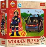 Puzzle 24el. Drewniane Niesamowity Strażak
